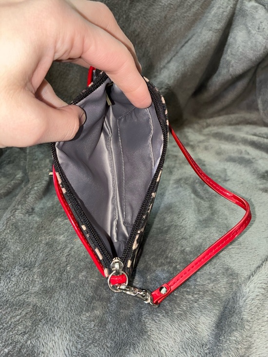 Coach Leopard-Print Wristlet with Red Trim - Picture 4 of 4